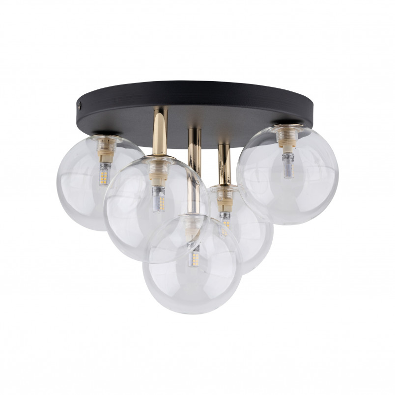 Plafon szklany 5 kul Nilos TK Lighting | Lampa sufitowa