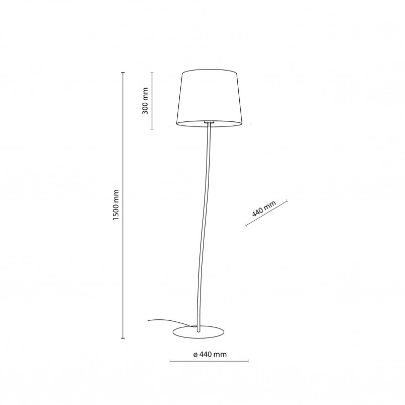 Lampa podłogowa pomarańczowa Nicola 150cm TK Lighting | TK Lighting