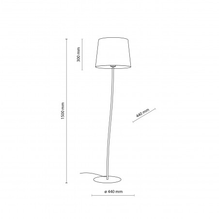 Lampa podłogowa pomarańczowa Nicola 150cm TK Lighting | TK Lighting