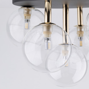 Plafon szklany 5 kul Nilos TK Lighting | Lampa sufitowa
