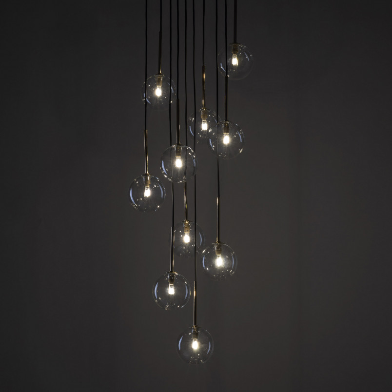 Lampa Wisząca Nilos 10 Kul Szklanych | TK Lighting - Elegancki Żyrandol