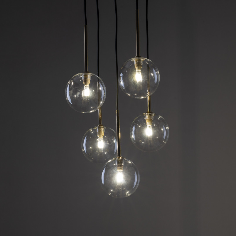 Lampa Wisząca Nilos 5 Kul Szklanych | TK Lighting