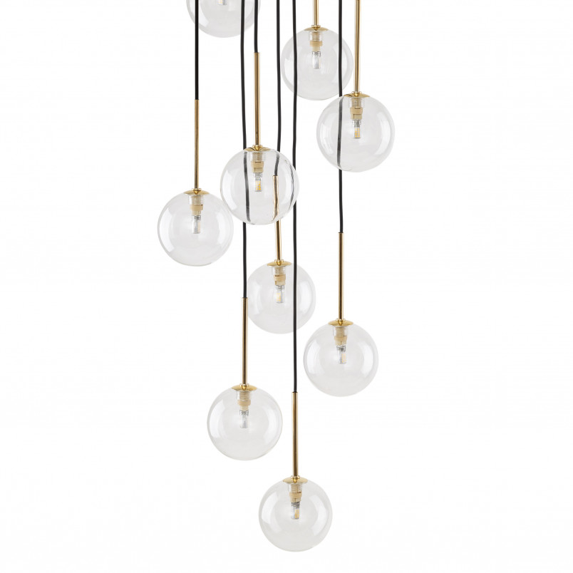 Lampa Wisząca Nilos 10 Kul Szklanych | TK Lighting - Elegancki Żyrandol