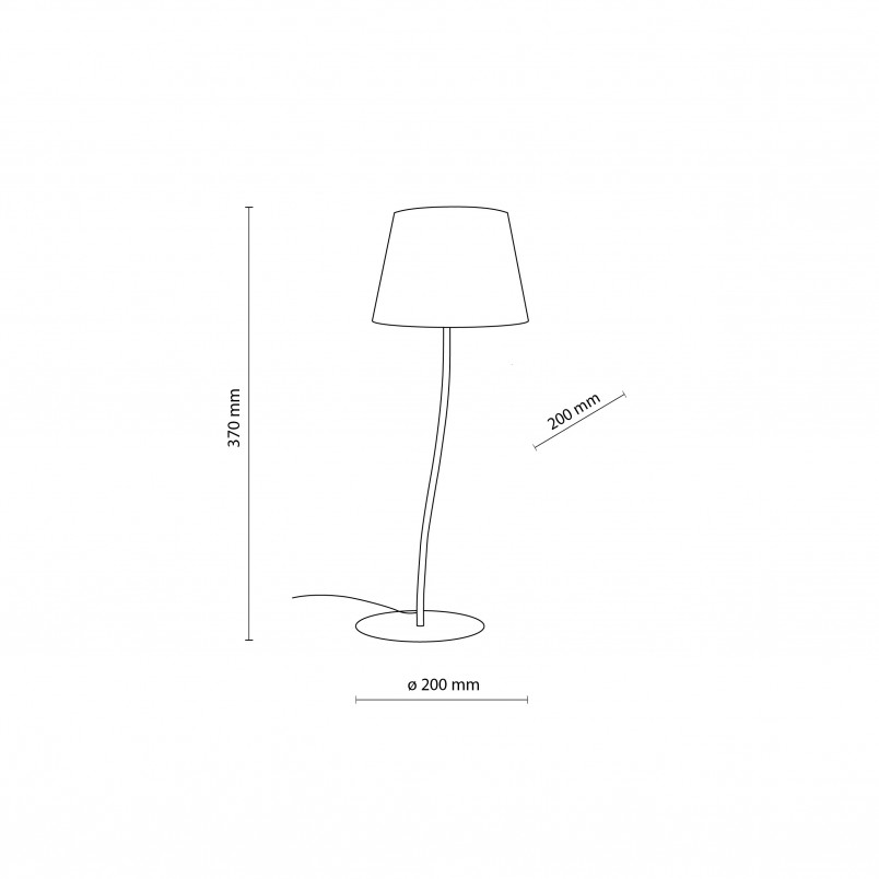 Lampa stołowa Nicola żółta | TK Lighting - Oświetlenie
