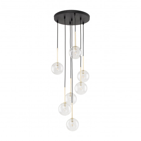 Lampa wisząca szklana 7 kul Nilos TK Lighting | Elegancki żyrandol