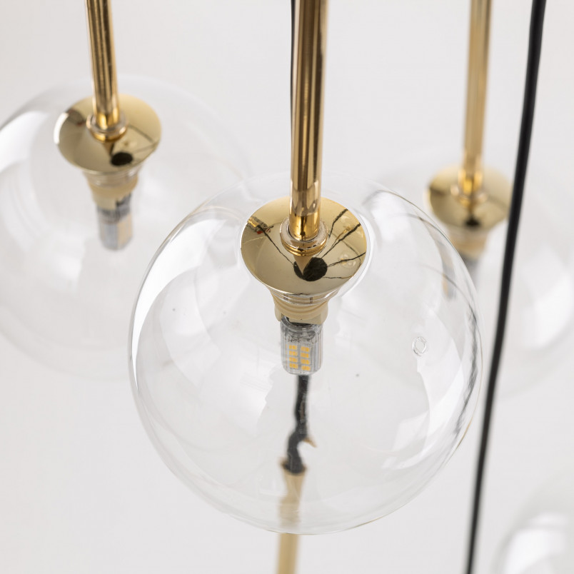 Lampa Wisząca Nilos 10 Kul Szklanych | TK Lighting - Elegancki Żyrandol