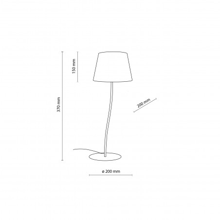 Lampa stołowa Nicola żółta | TK Lighting - Oświetlenie