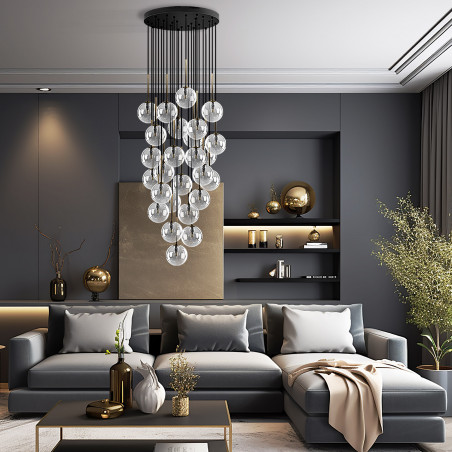 Żyrandol szklany 26 kulek Nilos TK Lighting | Nowoczesna lampa