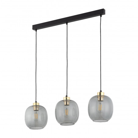 Lampa Wisząca Szklana Omega III | TK Lighting - Grafitowa, 84cm