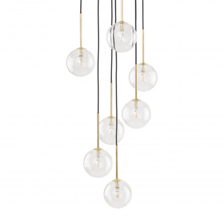 Lampa wisząca szklana 7 kul Nilos TK Lighting | Elegancki żyrandol