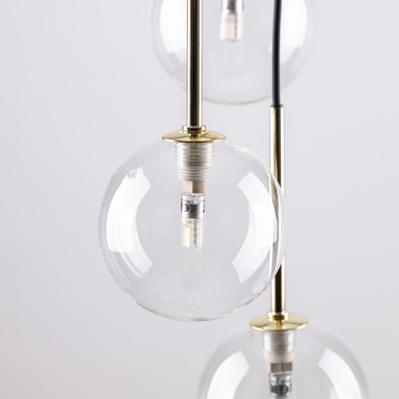Lampa wisząca szklana 7 kul Nilos TK Lighting | Elegancki żyrandol