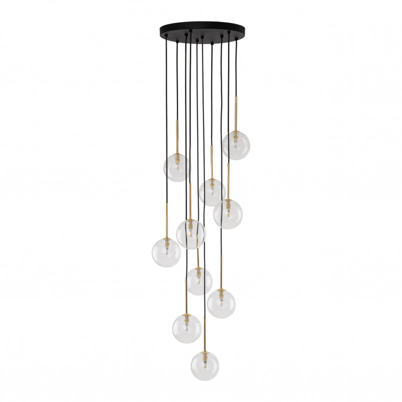 Lampa Wisząca Nilos 10 Kul Szklanych | TK Lighting - Elegancki Żyrandol