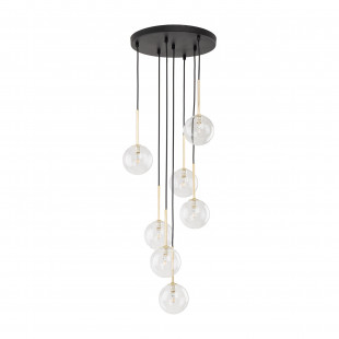 Lampa wisząca szklana 7 kul Nilos TK Lighting | Elegancki żyrandol