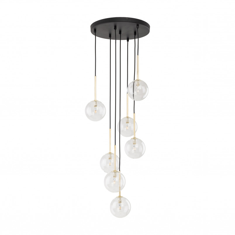 Lampa wisząca szklana 7 kul Nilos TK Lighting | Elegancki żyrandol