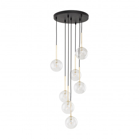 Lampa wisząca szklana 7 kul Nilos TK Lighting | Elegancki żyrandol