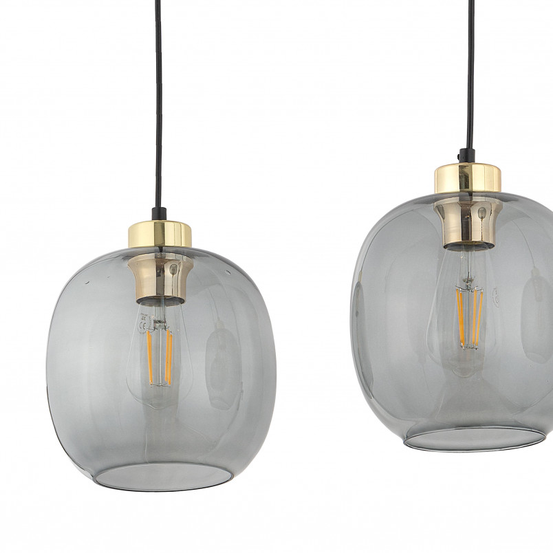 Lampa Wisząca Szklana Omega III | TK Lighting - Grafitowa, 84cm