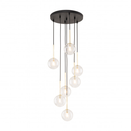Lampa wisząca szklana 7 kul Nilos TK Lighting | Elegancki żyrandol
