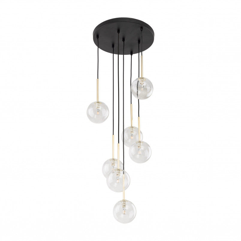 Lampa wisząca szklana 7 kul Nilos TK Lighting | Elegancki żyrandol