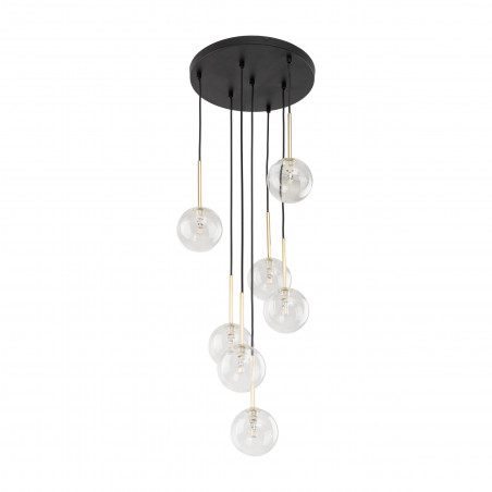 Lampa wisząca szklana 7 kul Nilos TK Lighting | Elegancki żyrandol