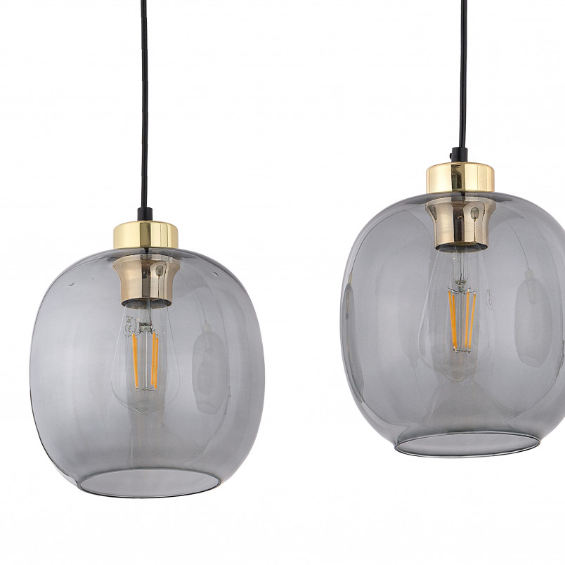 Lampa Wisząca Szklana Omega III | TK Lighting - Grafitowa, 84cm