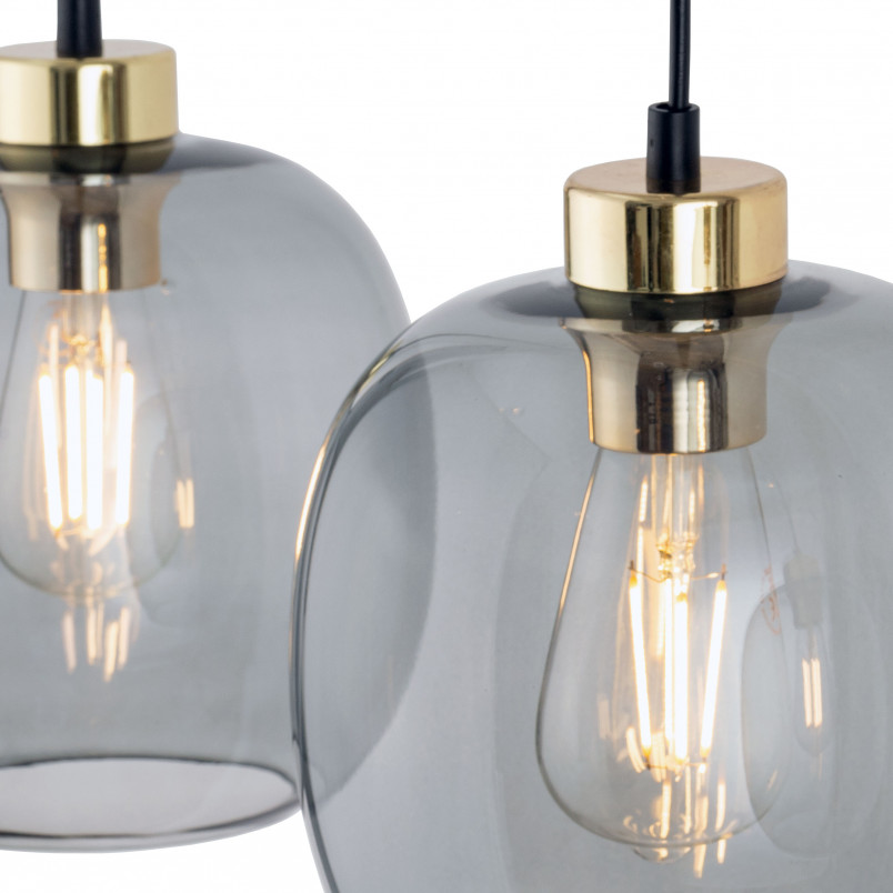 Lampa Wisząca Szklana Omega III | TK Lighting - Grafitowa, 84cm