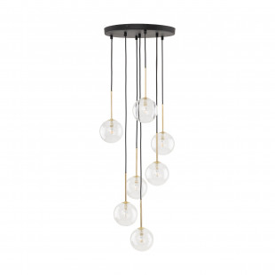 Lampa wisząca szklana 7 kul Nilos TK Lighting | Elegancki żyrandol