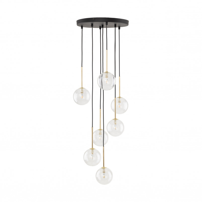 Lampa wisząca szklana 7 kul Nilos TK Lighting | Elegancki żyrandol