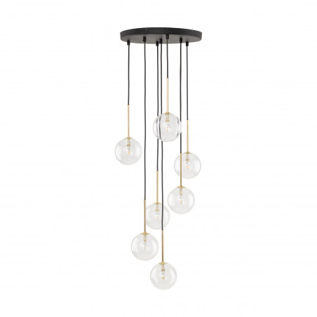 Lampa wisząca szklana 7 kul Nilos TK Lighting | Elegancki żyrandol