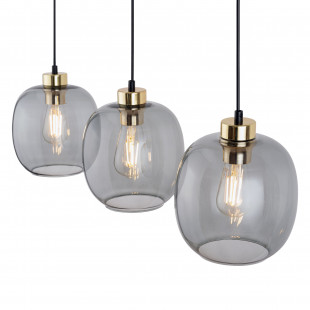 Lampa Wisząca Szklana Omega III | TK Lighting - Grafitowa, 84cm