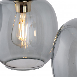 Lampa Wisząca Szklana Omega III | TK Lighting - Grafitowa, 84cm
