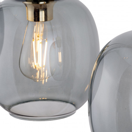Lampa Wisząca Szklana Omega III | TK Lighting - Grafitowa, 84cm