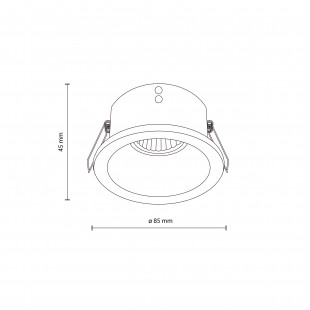 Lampa podtynkowa Opti IP65 czarna TK Lighting - Downlight do łazni