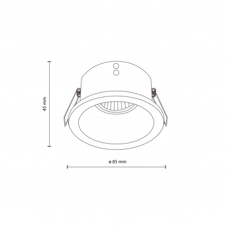 Lampa podtynkowa Opti IP65 czarna TK Lighting - Downlight do łazni