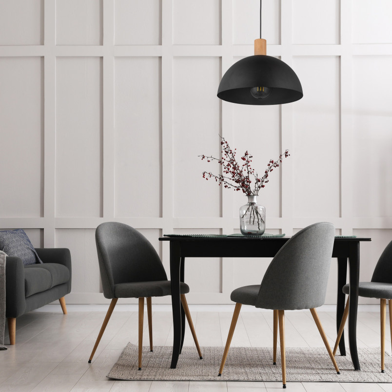 Lampa wisząca loft Oslo | Czarna / Sosna | TK Lighting