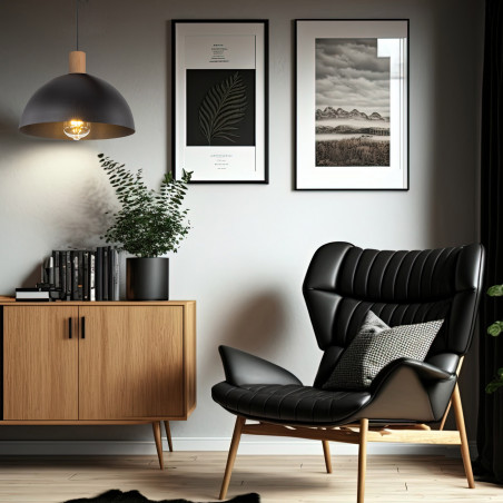 Lampa wisząca loft Oslo | Czarna / Sosna | TK Lighting