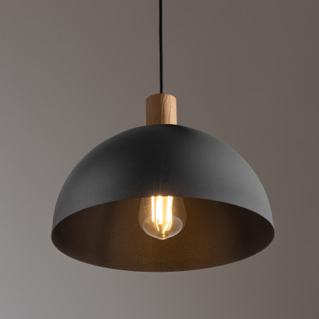 Lampa wisząca loft Oslo | Czarna / Sosna | TK Lighting