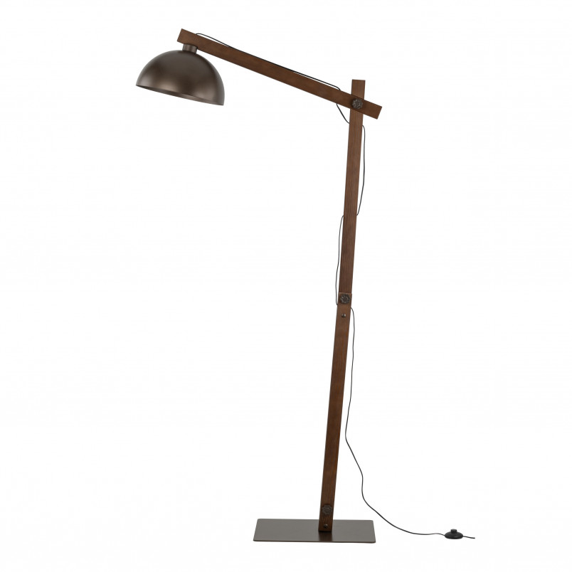 Lampa podłogowa Loft Oslo 180cm | TK Lighting - Brąz/Orzech