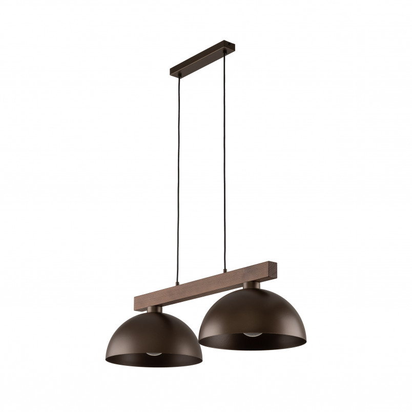 Lampa Wisząca Loft Oslo | TK Lighting - Brązowa, 2 punkty