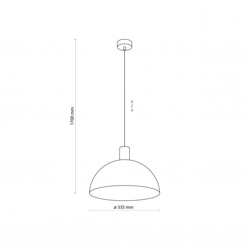 Lampa wisząca loft Oslo | Czarna / Sosna | TK Lighting