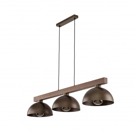 Lampa Wisząca Loft Oslo | 3 Punktowa | Brąz/Orzech | TK Lighting