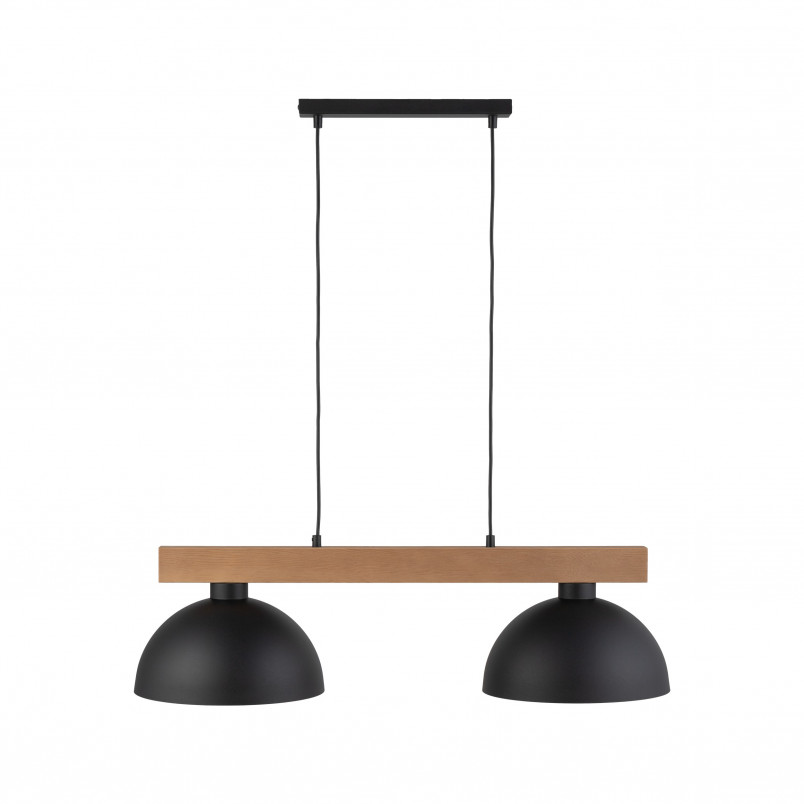 Lampa wisząca loft Oslo | 2 punkty, czarny/sosna | TK Lighting