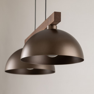 Lampa Wisząca Loft Oslo | TK Lighting - Brązowa, 2 punkty