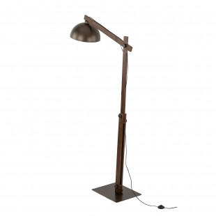 Lampa podłogowa Loft Oslo 180cm | TK Lighting - Brąz/Orzech