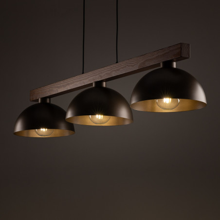 Lampa Wisząca Loft Oslo | 3 Punktowa | Brąz/Orzech | TK Lighting