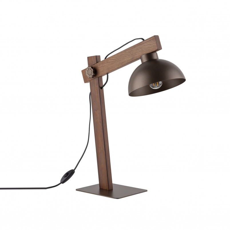 Lampa biurkowa Loft Oslo | TK Lighting - Brązowa, E27