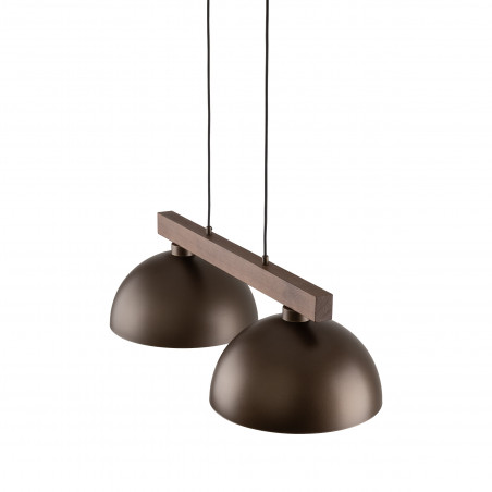 Lampa Wisząca Loft Oslo | TK Lighting - Brązowa, 2 punkty