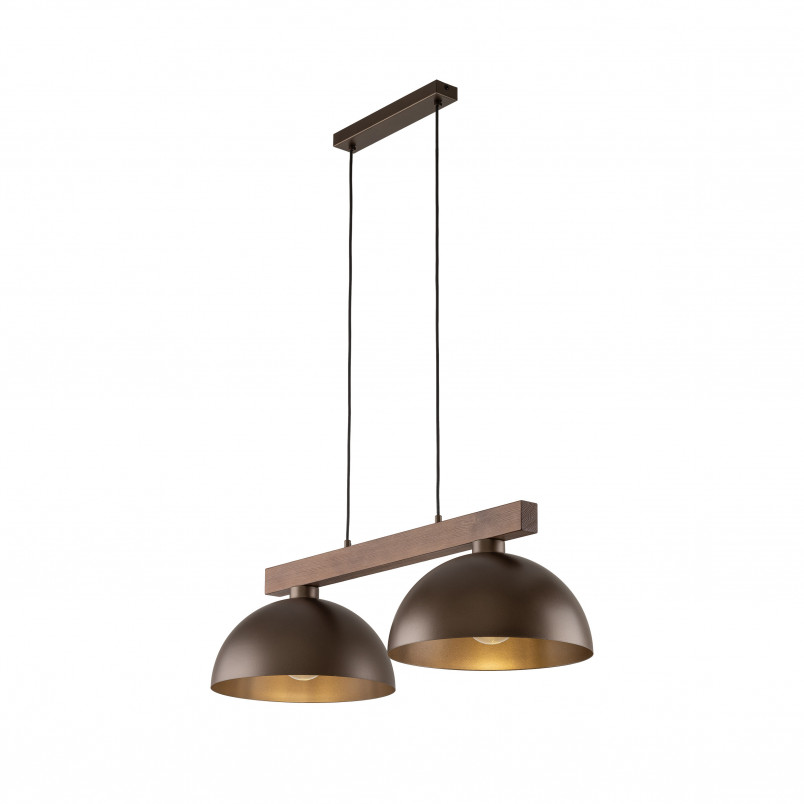 Lampa Wisząca Loft Oslo | TK Lighting - Brązowa, 2 punkty