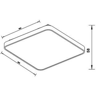 Plafon kwadratowy glamour SIERRA 50 LED złoty marki ZumaLine