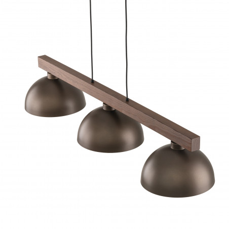 Lampa Wisząca Loft Oslo | 3 Punktowa | Brąz/Orzech | TK Lighting