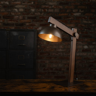 Lampa biurkowa Loft Oslo | TK Lighting - Brązowa, E27